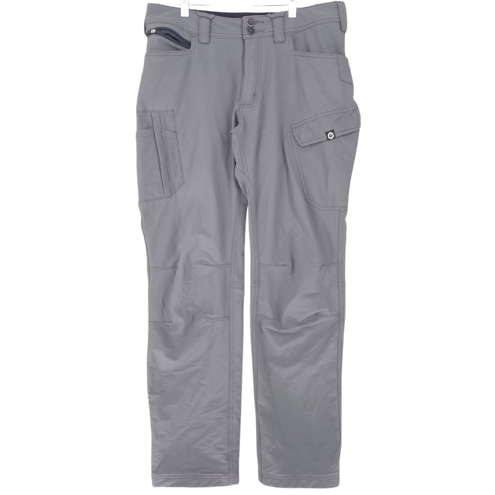 Truewerk T2 Werkpant Pants Mens 32x30 Gray Stretch Workwear Utility Cargo